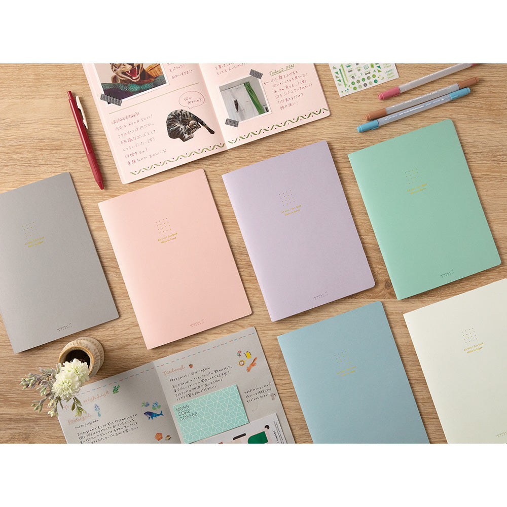 Midori Notebook - Color Dot Grid White