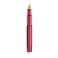 Kaweco Füllhalter Aluminium aus der Collection Serie in der Farbe ruby, die Kappe ist auf das Ende geschraubt, der Füllhalter offen