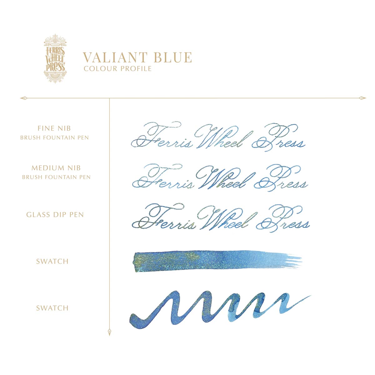 Ferris Wheel Press - Ferritales Ink - Valiant Blue, 20 ml