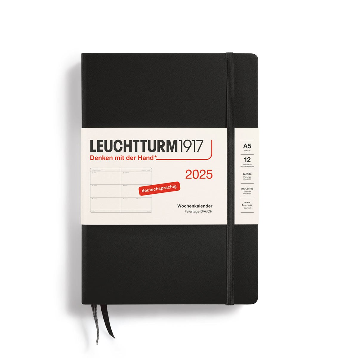 Leuchtturm1917 - Weekly Calendar 2025 - Papier & Stift